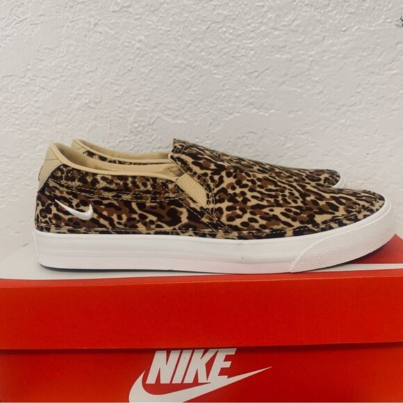 Nike Court Legacy 'Leopard' Women Sz 7.5 Slip-on Sneakers - Picture 4 of 9